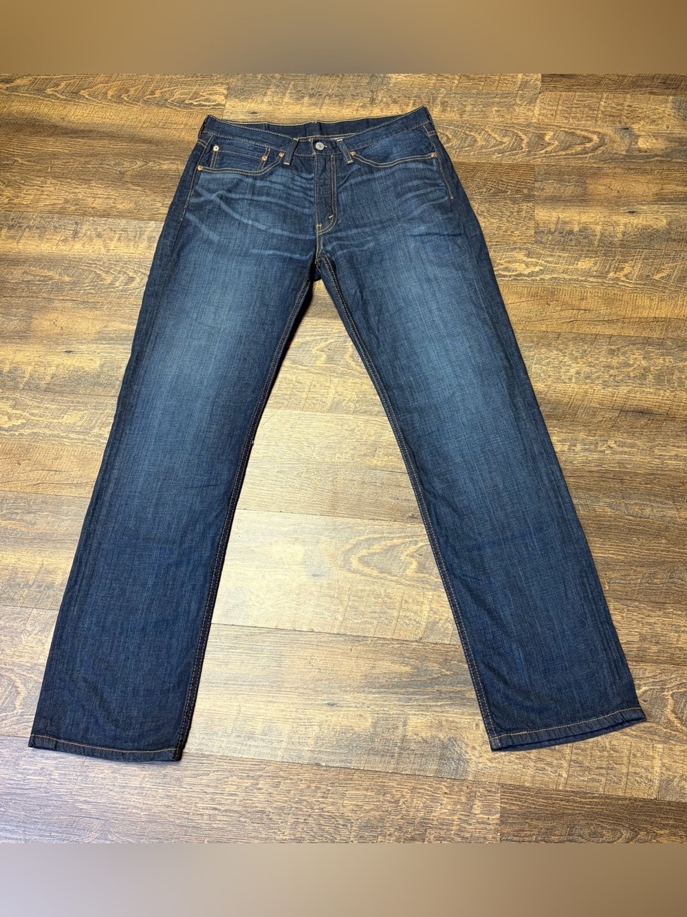 Levi's 514 Straight Fit Jeans Men's Size 34x34 Dark Blue Lightweight Cotton